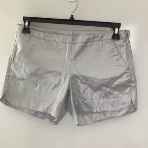 Lilly Pulitzer Silver Cotton Kasia Shorts NWT Sz 4